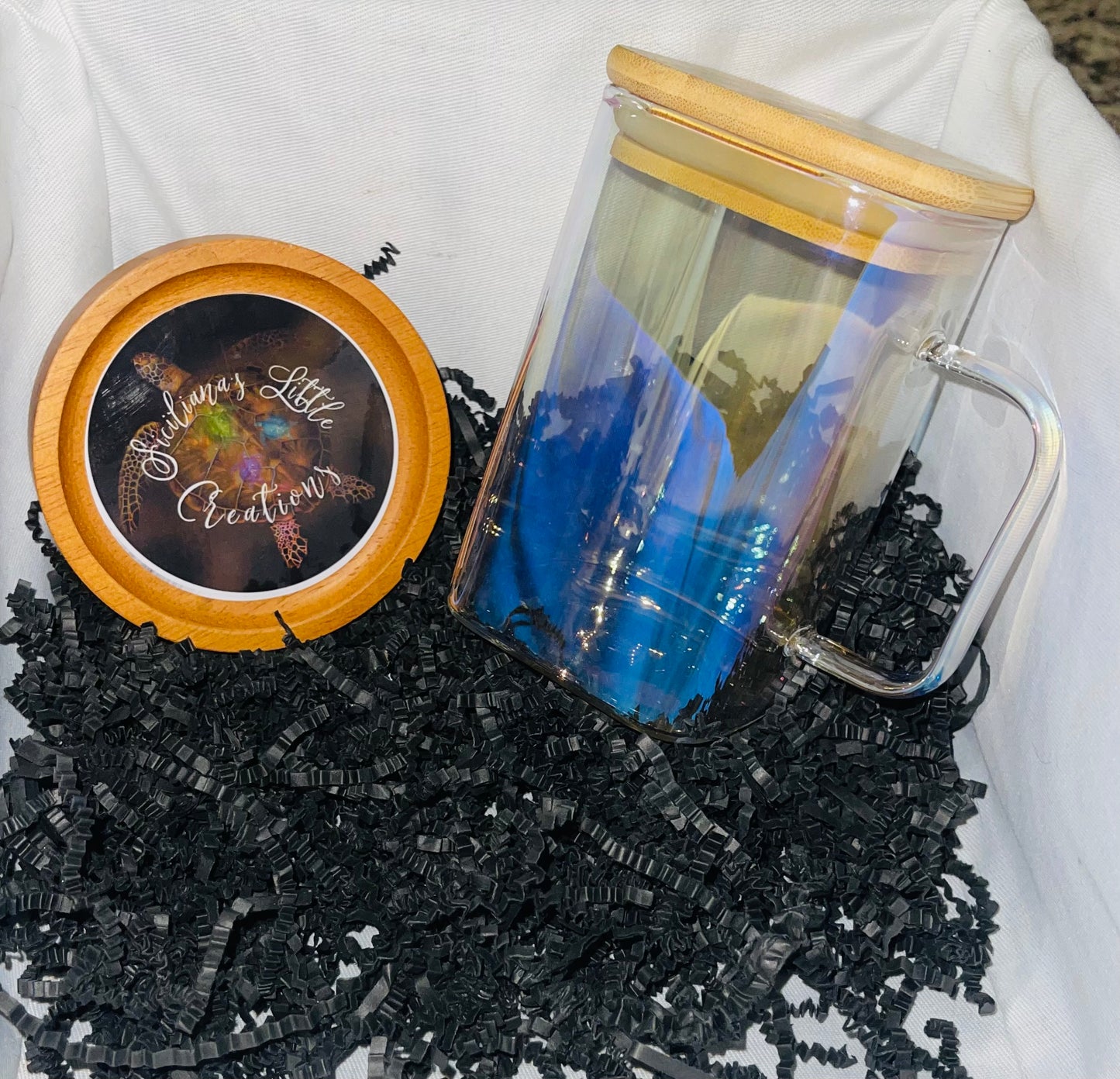 Squared Glass Mug (Choose your design)